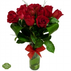 Rosas Vermelhas em Pea de Vidro