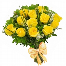 Buqu Tradicional 12 Rosas Amarelas