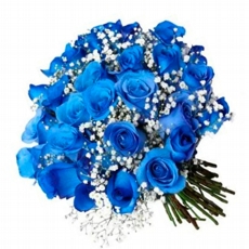 Mega Buqu de Rosas Azuis