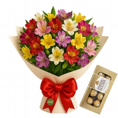 Premium de Alstroemlias com Ferrero 
