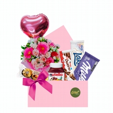 Kit Delicado Mix de Flores e Chocolates