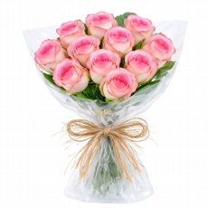 Delicado com 12 Rosas Rosa