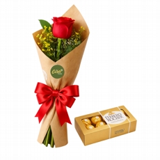 Rosa Vermelha com Ferrero 