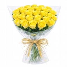 Buqu� Delicado com 24 Rosas Amarelas