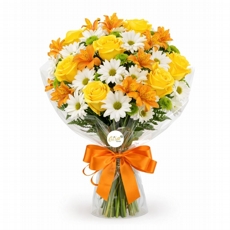 Buqu� de Rosas, Astromelias e Flores do Campo