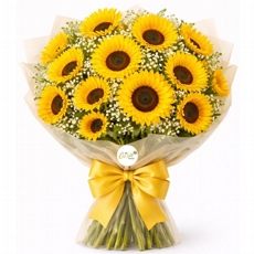 Mega Buqu� com 18 girass�is 