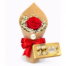 Rosa Vermelha com Ferrero 
