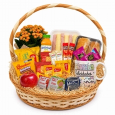 Cesta Caf� Especial com Flores e Caneca