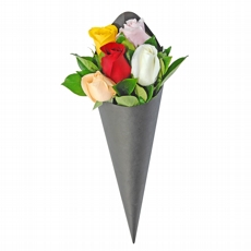 Arranjo Sofisticado Cone Black Roses Lindas Rosas Coloridas