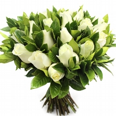 Buqu� com 20 Rosas Brancas  Luxo