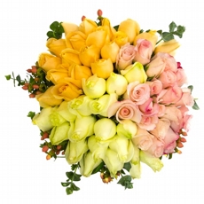 Buqu� Mix Colorido com 60 Rosas