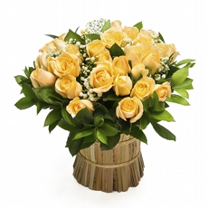 Arranjo De Rosas Champagne no Cachep�