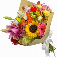 buque de flores nobres no kraft