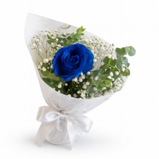 Buqu� com 1 Rosa Azul