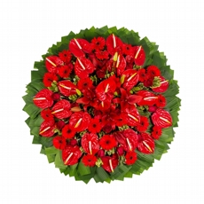 coroa de flores -red