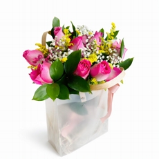 Arranjo Rosas Pink Premium