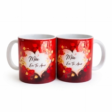 Caneca M�e Eu te Amo Vermelha