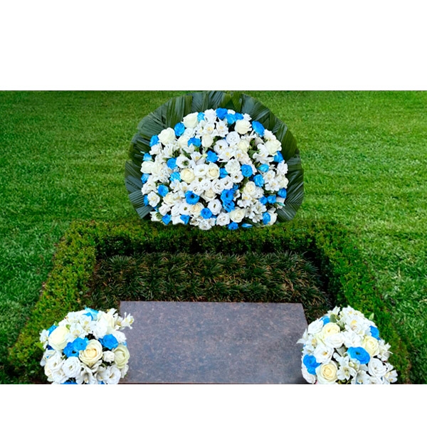 Kit Leque Azul e Branco