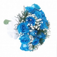 Buqu de Noiva Rosas Azuis