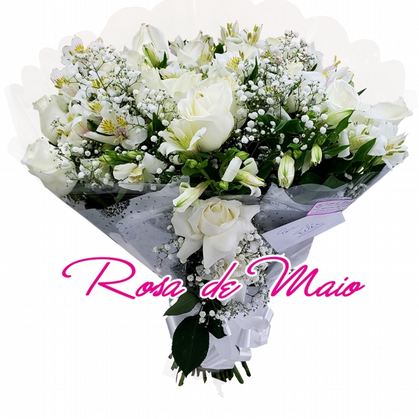  BUQU DE ROSAS NACIONAIS BRANCAS E ALTROEMERIAS - RM 339 