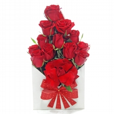 Arranjo com Magnficas Rosas Vermelhas - Linda Paixo