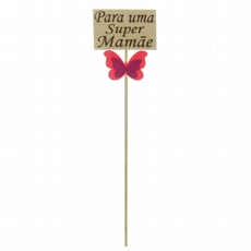 Carto Plaquinha Para Uma Super Mame - Vermelho