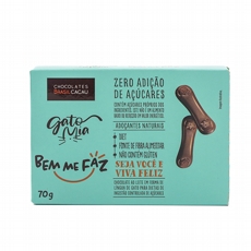 Chocolate Brasil Cacau Gato Mia - SEM AUCAR