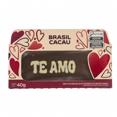 Chocolate Plaquinha Eu Te Amo Brasil Cacau - AO LEITE