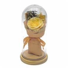 Rosa Encantada Artificial com Luz (Champagne)