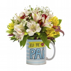 Arranjo Na Caneca Eu Te Amo Pai