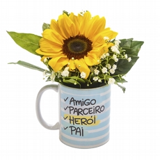Arranjo Na Caneca Amigo, Parceiro, Heri e Pai