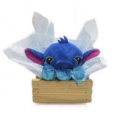 Mimo de Stich Com 3 Rosas Azuis