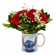 Arranjo de Rosas Vermelhas- Caneca Stitch