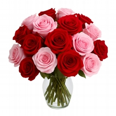 Rosas Duas Cores em Vaso V/R