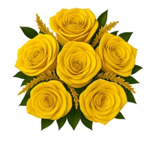 Buque Clssico 6 Rosas Amarelas