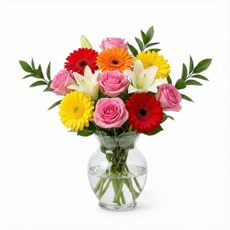 Gerberas Mix de Cores no Vaso