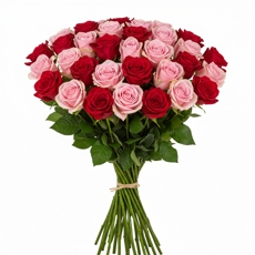 Buqu� 30 Rosas Duas Cores