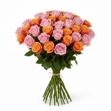 Buqu� 24 Rosas Duas Cores
