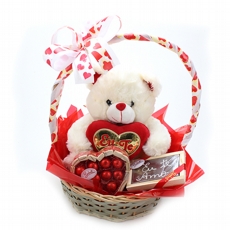 Kit Urso De Pelcia Cor Creme E Chocolates