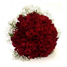 Buqu Deslumbrante exploso Com 60  rosas vermelhas